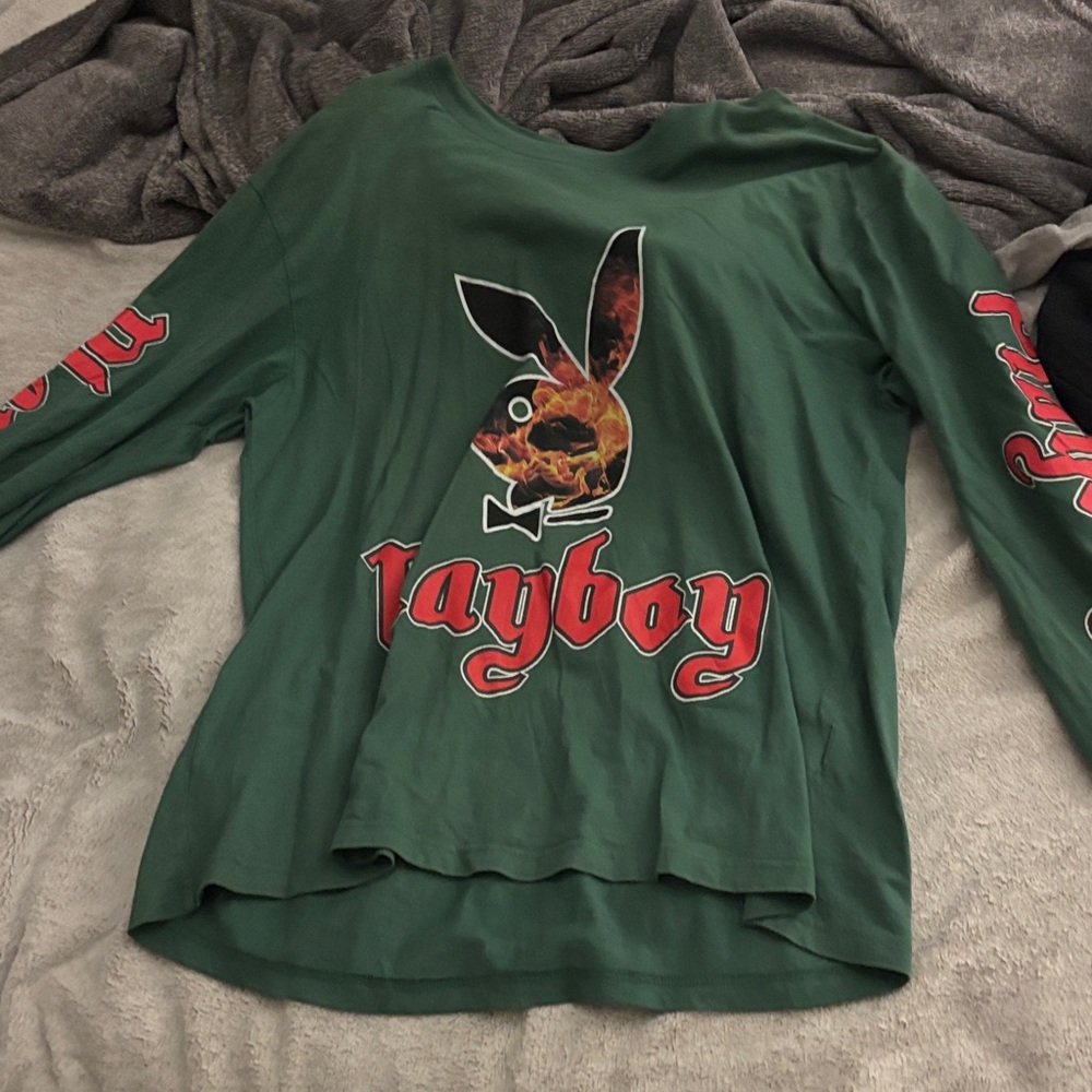 Playboy Green Long Sleeve Shirt